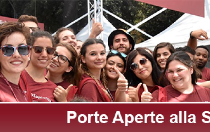 Banner Porte Aperte alla Sapienza